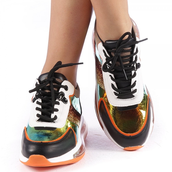 Γυναικεία αθλητικά παπούτσια Tamina πορτοκάλι, 2 - Kalapod.gr